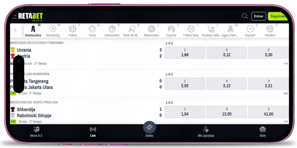 Descargar app Retabet APK para Android